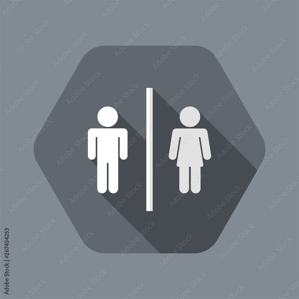Vector illustration of single isolated wc icon Vector illustration of single isolated wc icon