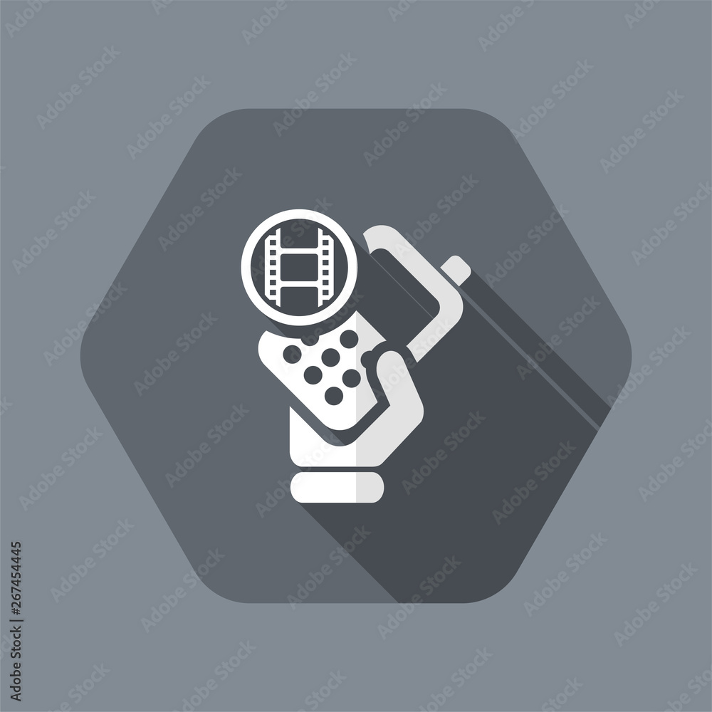 Vector illustration of single isolated phone video icon Vector illustration of single isolated phone video icon