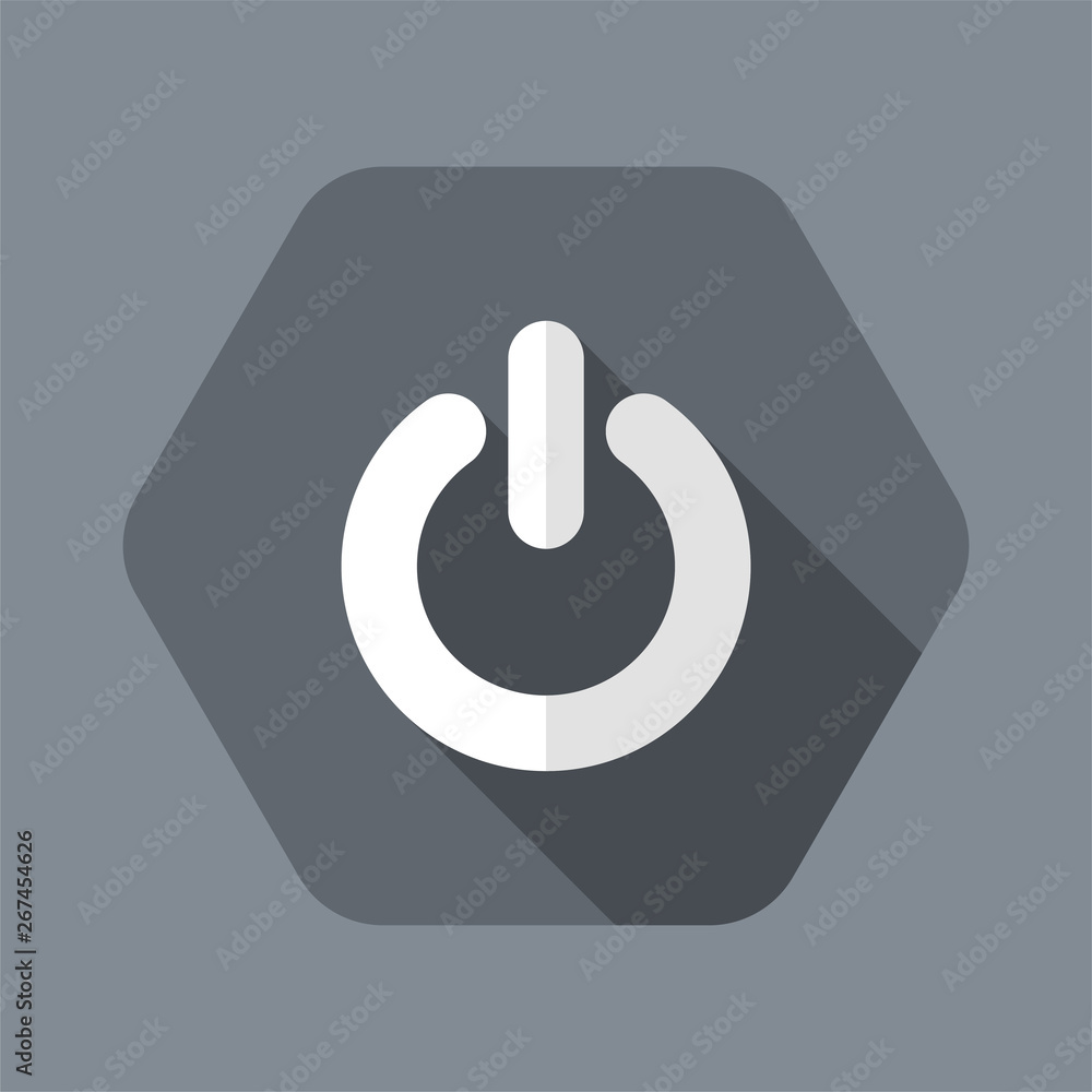 Vector illustration of single isolated power icon Vector illustration of single isolated power icon