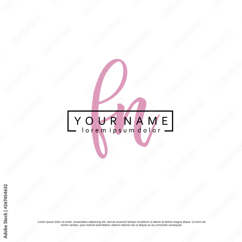 Initial F N FN elegant logo template vector Initial F N FN elegant logo template vector
