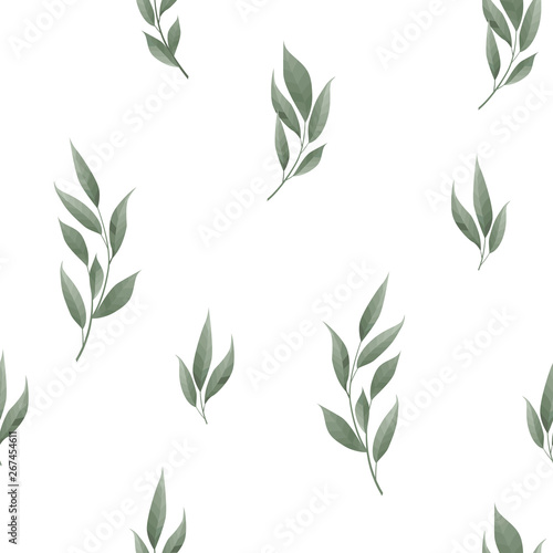 Seamless leaves pattern. Design for banner  poster  card  cover  invitation  placard brochure or header.
