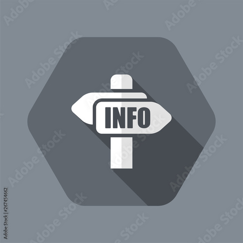 Vector illustration of single isolated cartel info icon