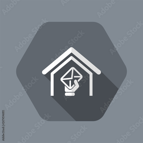 Vector illustration of single isolated mail icon