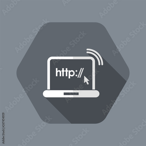 Vector illustration of single isolated http icon