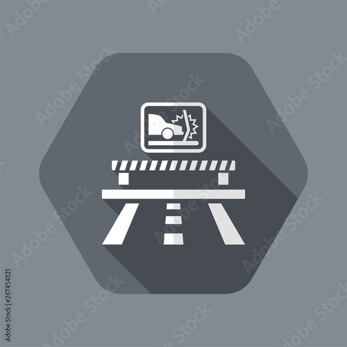 Vector illustration of single isolated crash car icon