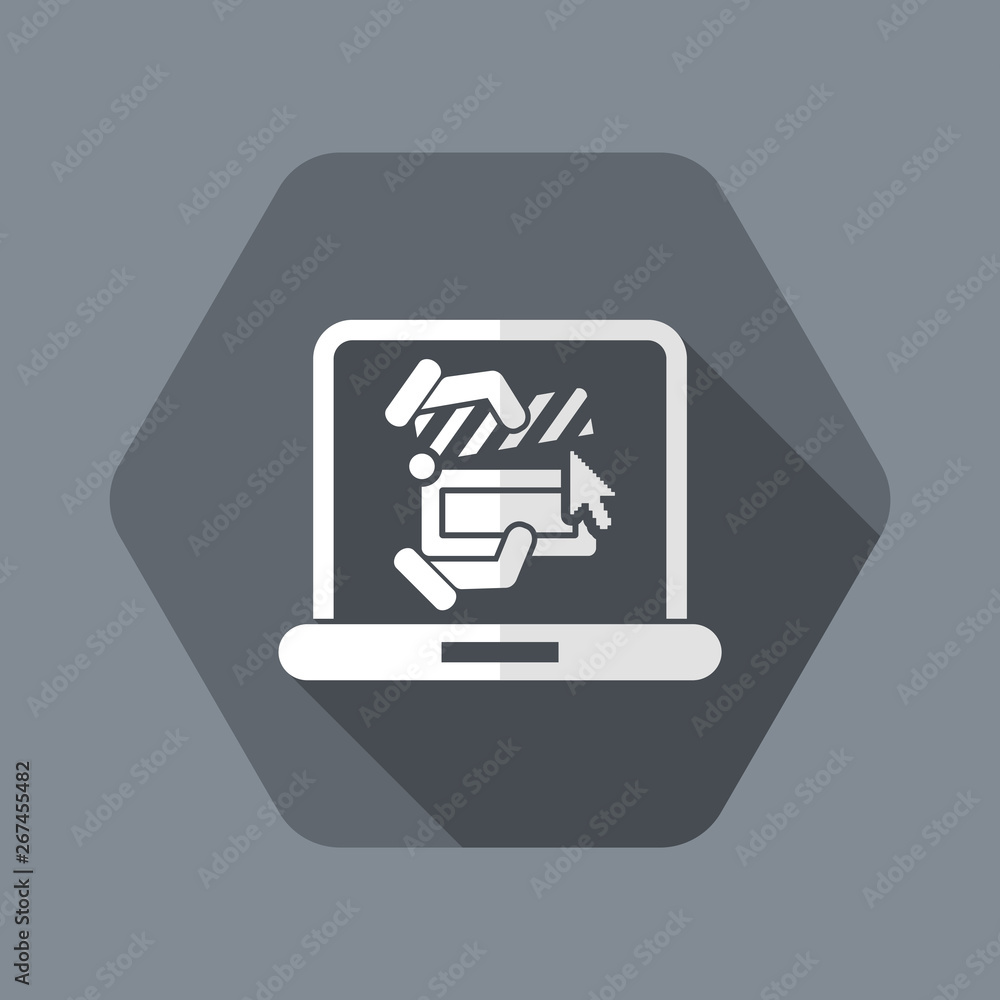 Clapboard computer icon Clapboard computer icon