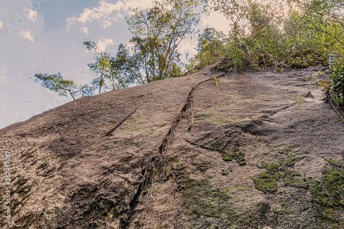 Rock on a trek to Putucusi mountain peak. photo