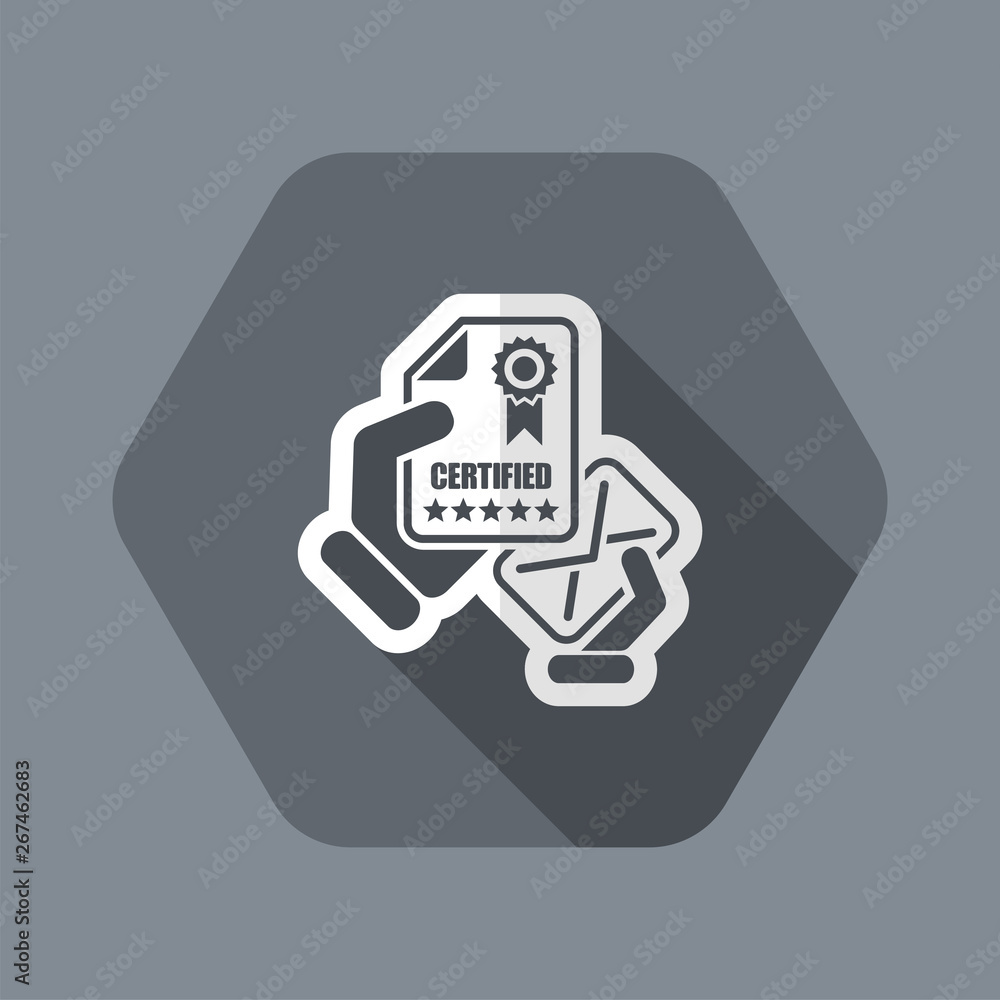 Mail with certification document Mail with certification document