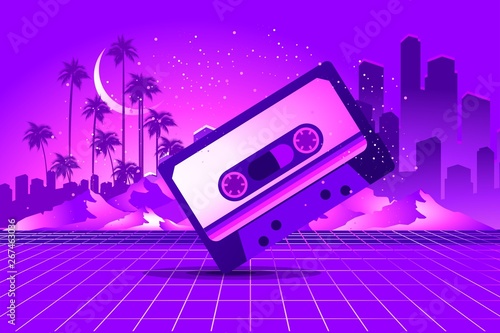 Retro style pop disco