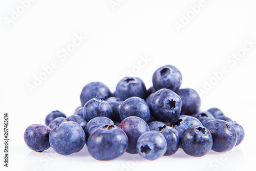 Blueberry fruit on a white background