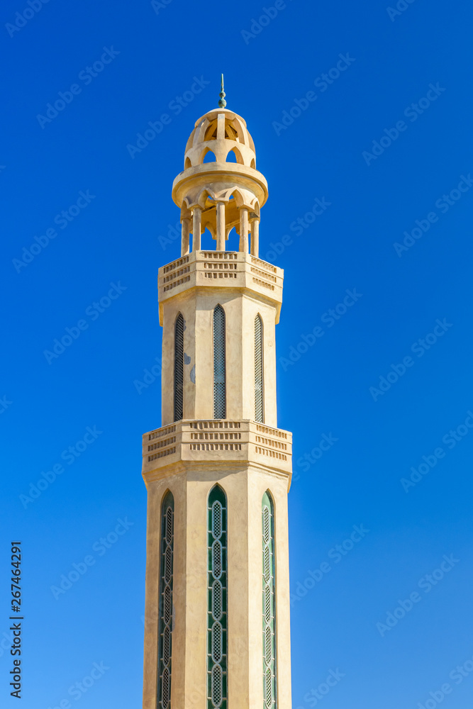 Minaret of the mosque in Hurghada city, Egypt