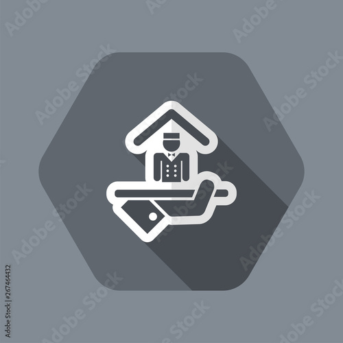Hotel icon. Porter service.