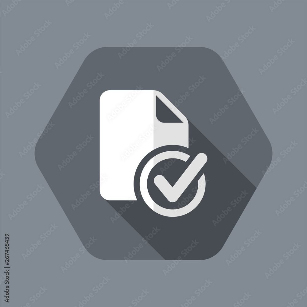 Check document - Flat minimal icon Check document - Flat minimal icon