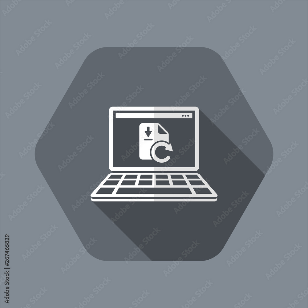 Download update file - Flat minimal icon Download update file - Flat minimal icon