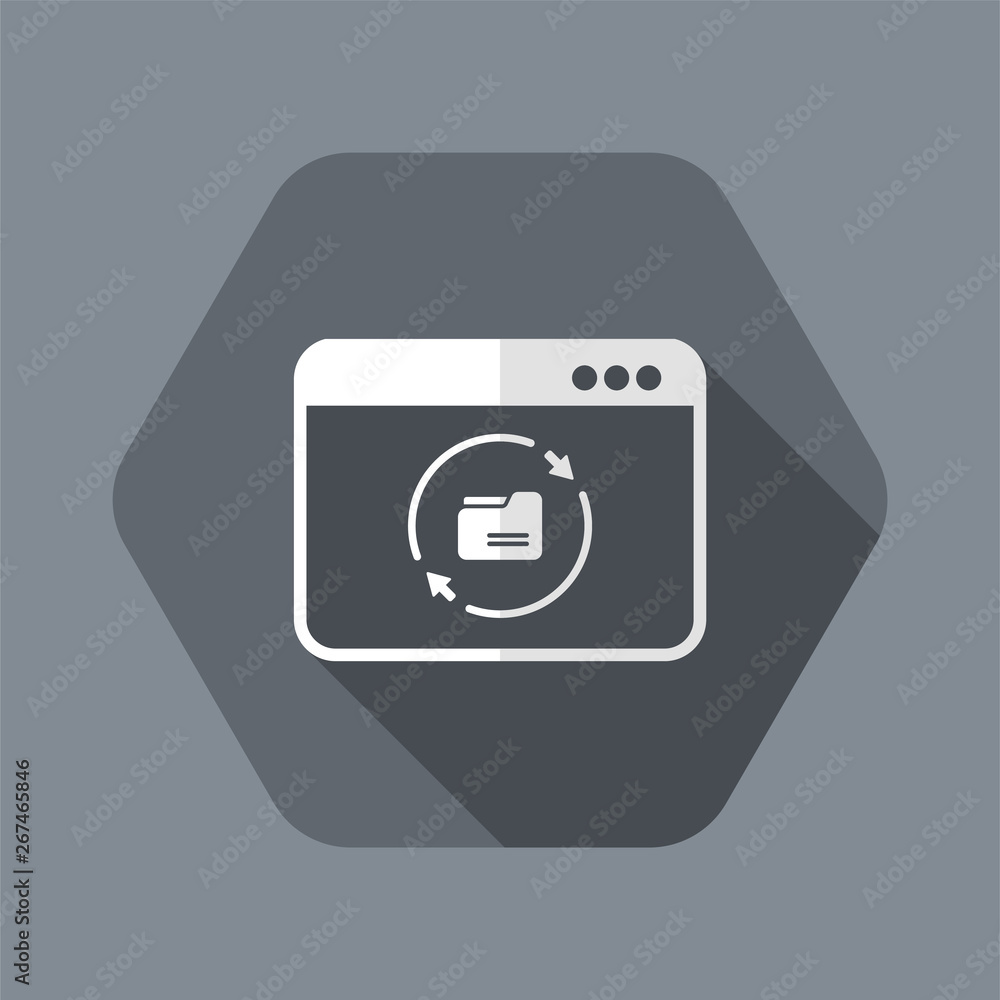 Udates folder window - Flat minimal icon Udates folder window - Flat minimal icon