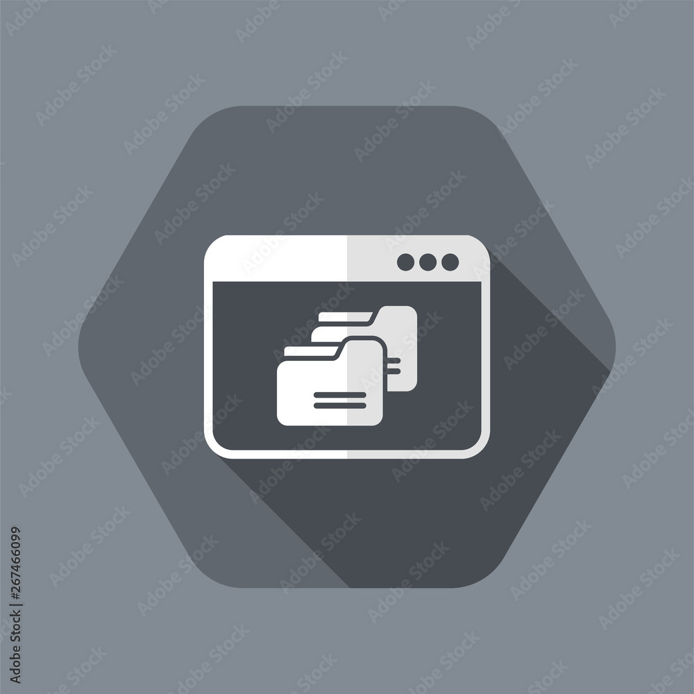 Managing folders application - Vector flat minimal icon Managing folders application - Vector flat minimal icon