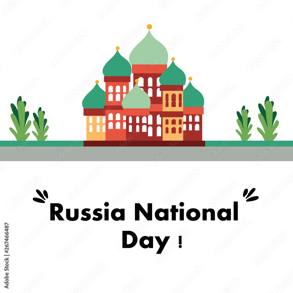 Happy Russia National Day Vector Template Design Illustration