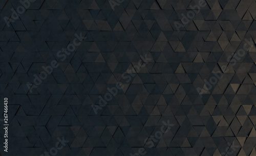 Geometric style background with triangles. 3d rendering.