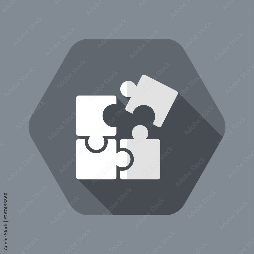 Team united strategy - Vector flat minimal icon Team united strategy - Vector flat minimal icon