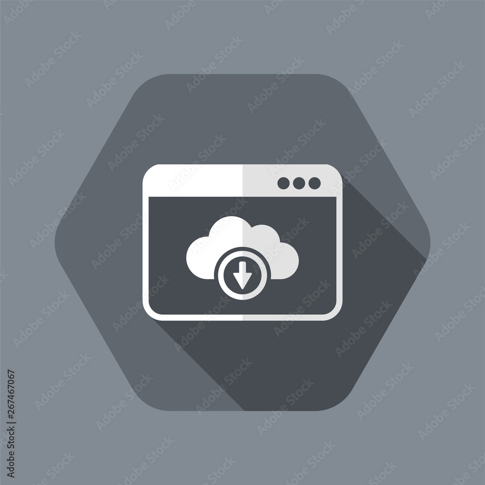 Data cloud flat icon Data cloud flat icon