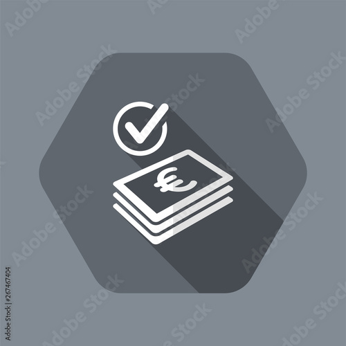 Checking payment icon - Euro