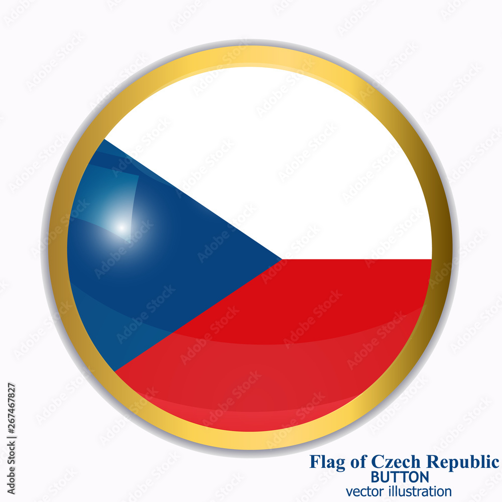 Bright button with flag of Czech Republic . Happy Czech day button. Bright banner with flag. Bright button with flag of Czech Republic . Happy Czech day button. Bright banner with flag.