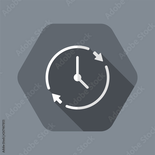 Time spending flat icon
