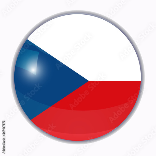 Free Download Bright button with flag of Czech Republic . Happy Czech day button. Bright banner with flag. - GFXLoad