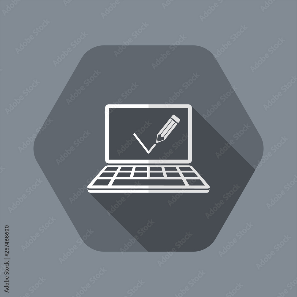 Digital checkmark flat icon Digital checkmark flat icon