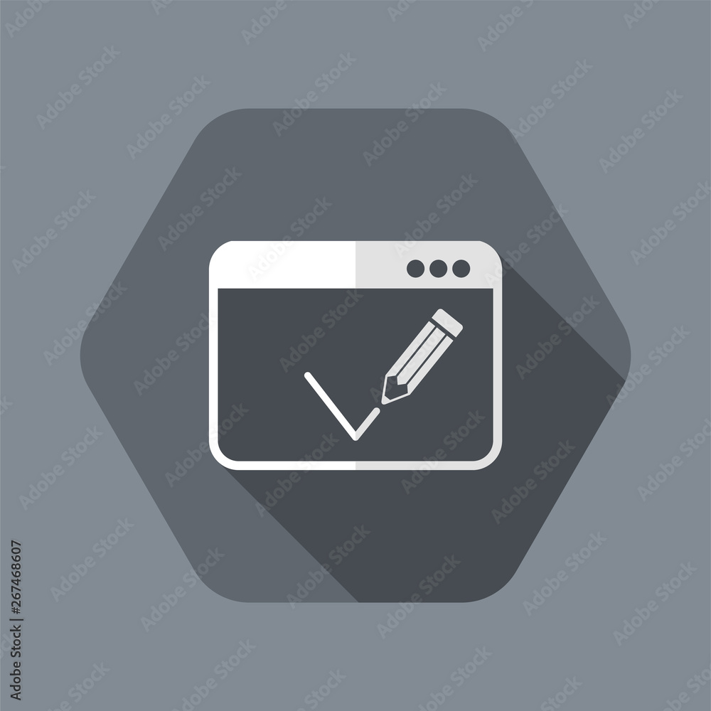 Digital checkmark flat icon Digital checkmark flat icon