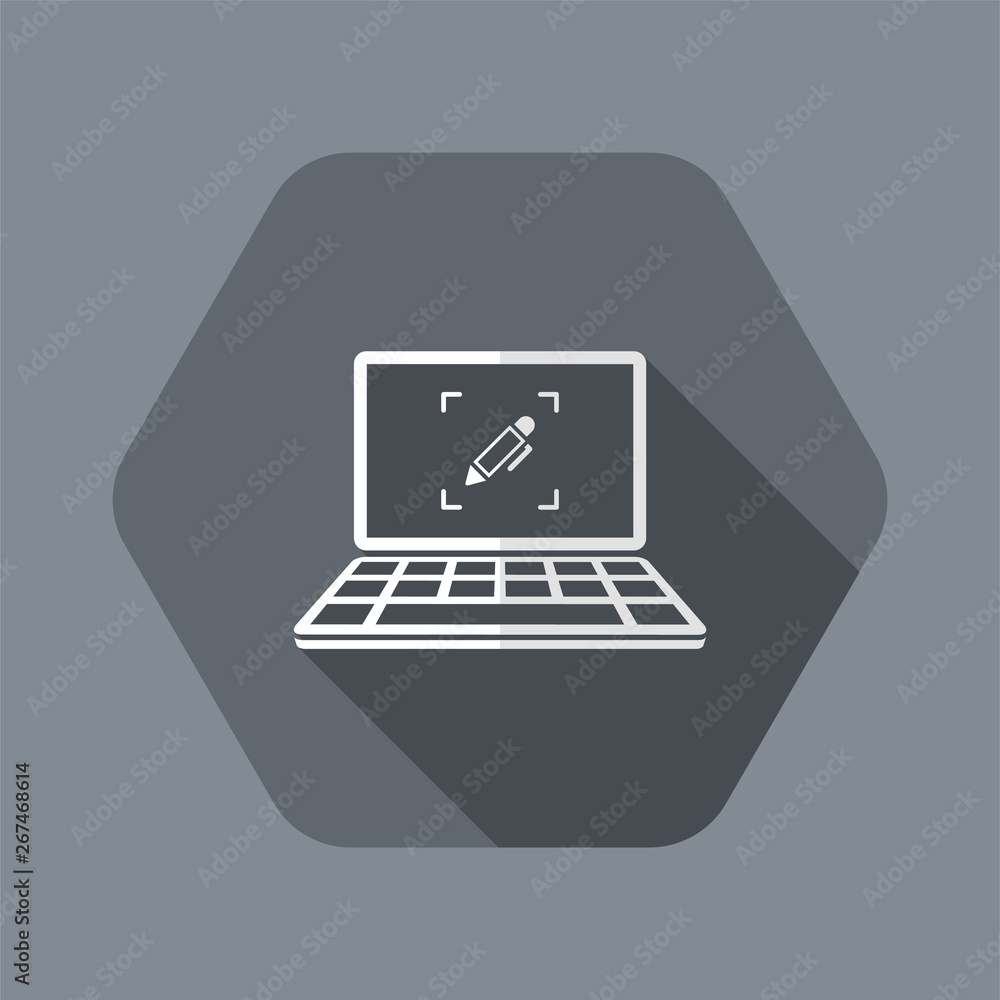 Customized computer services - Vector web icon Customized computer services - Vector web icon