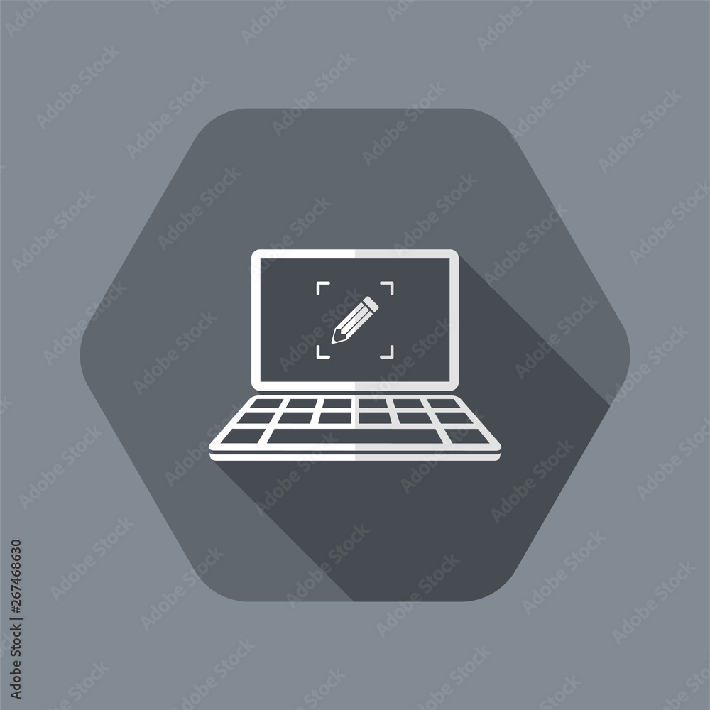 Customized computer services - Vector web icon Customized computer services - Vector web icon