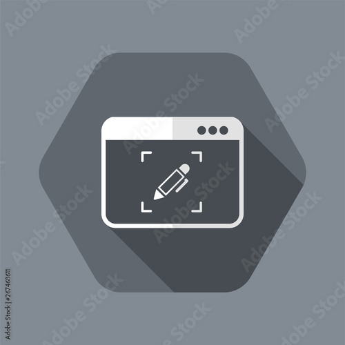 Customized computer services - Vector web icon