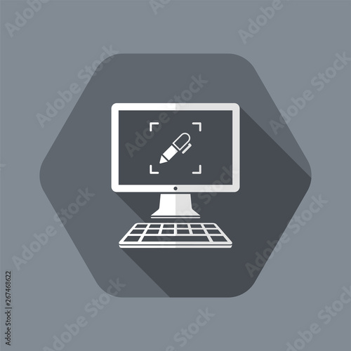 Customized computer services - Vector web icon