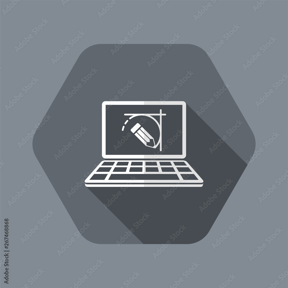 Project sketch application - Vector icon Project sketch application - Vector icon