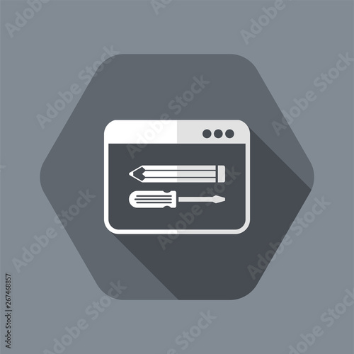 Custom assistance web services - Vector icon