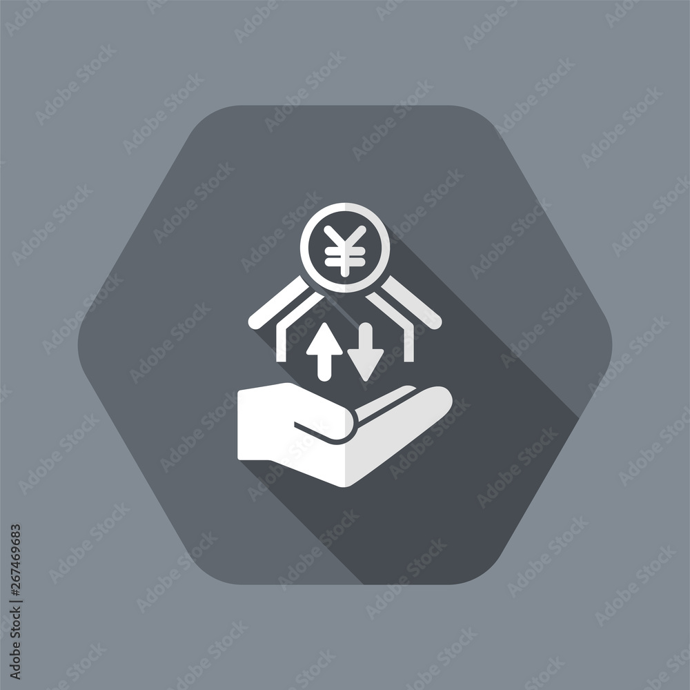 Money transfer services - Yen - Minimal icon Money transfer services - Yen - Minimal icon