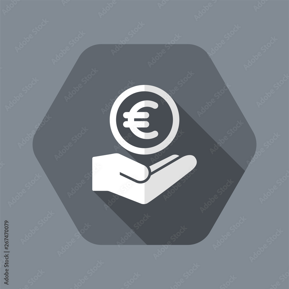Bank services - Euro - Minimal modern icon Bank services - Euro - Minimal modern icon