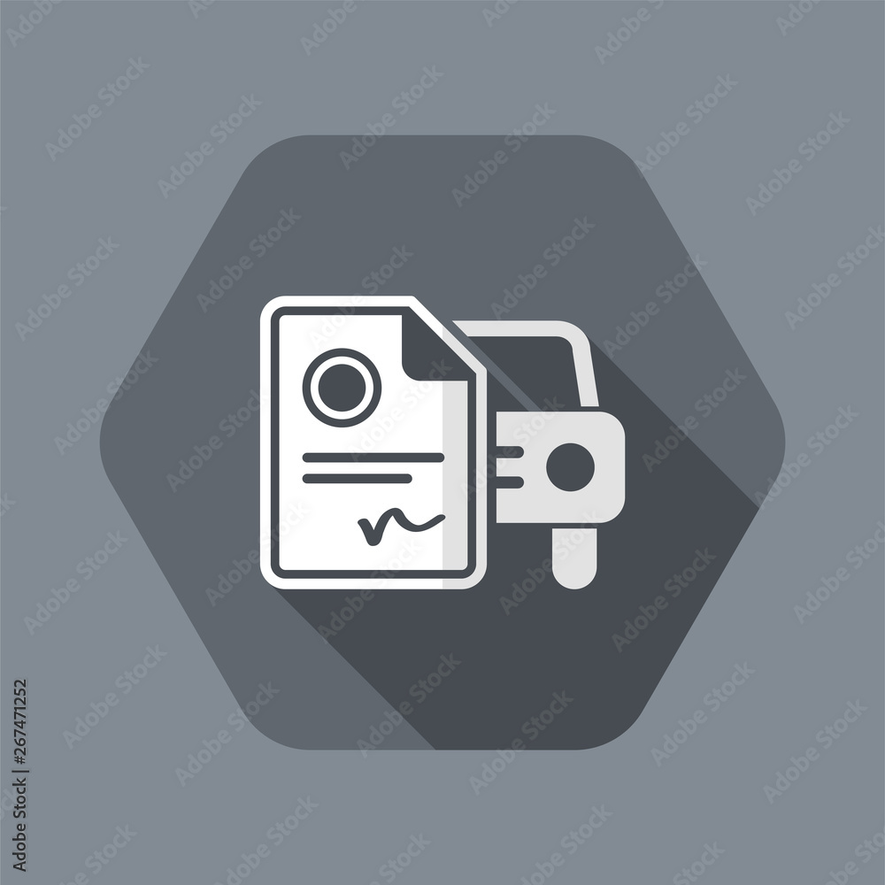 Car document - Minimal flat icon Car document - Minimal flat icon