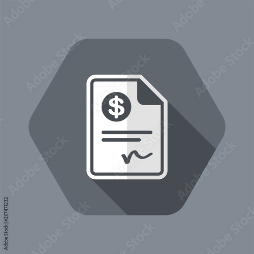 Payment document - Dollars - Vector icon