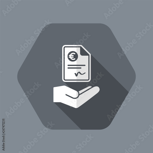 Payment document - Euro - Vector icon