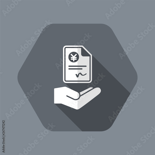 Payment document - Yen - Vector icon
