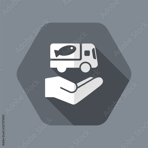 Food delivery service - Vector web icon