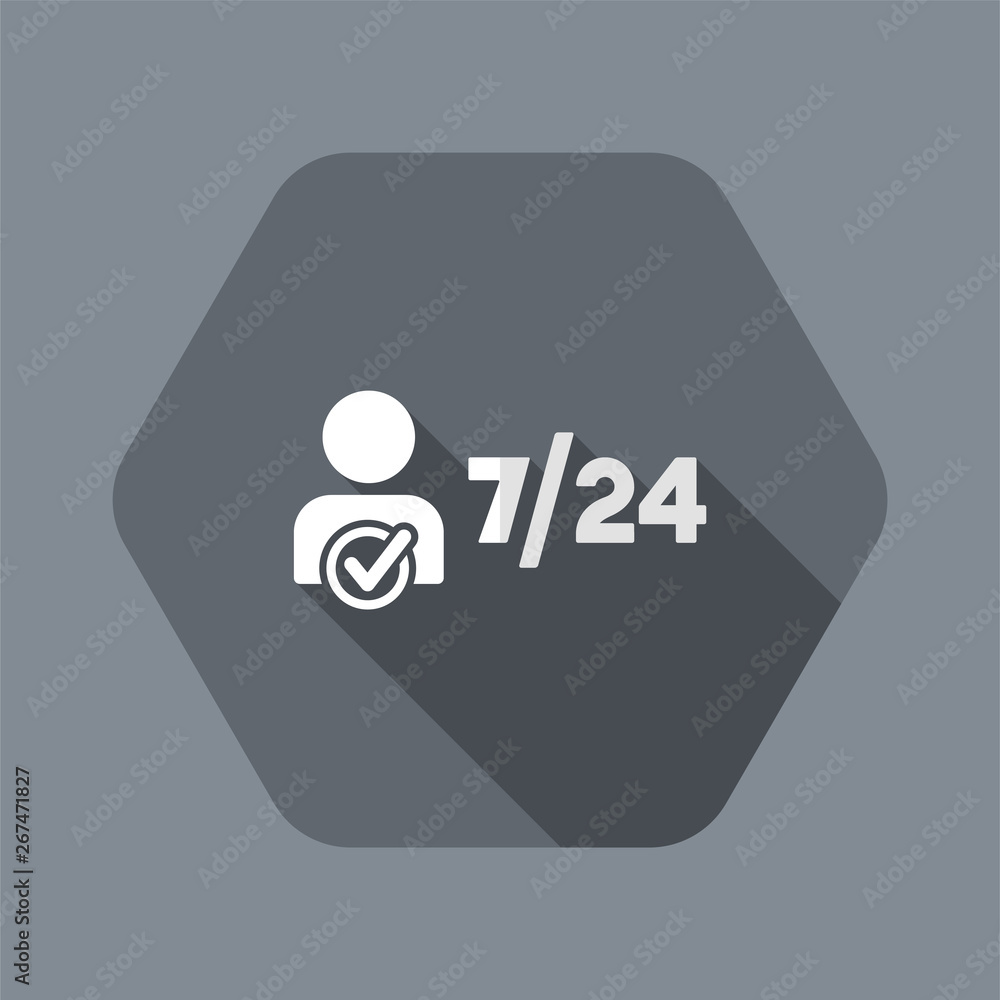 7/24 services - Vector web icon 7/24 services - Vector web icon