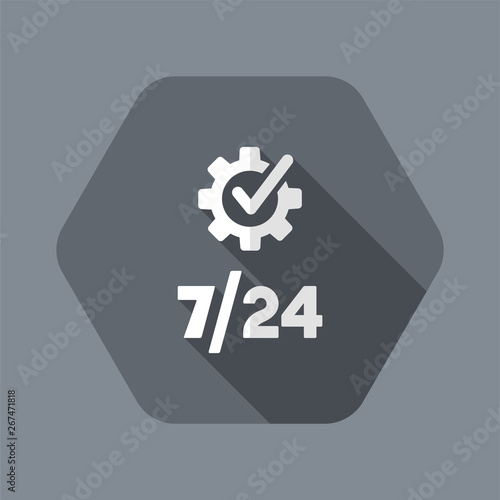 Technical assistance 7/24 - Vector web icon