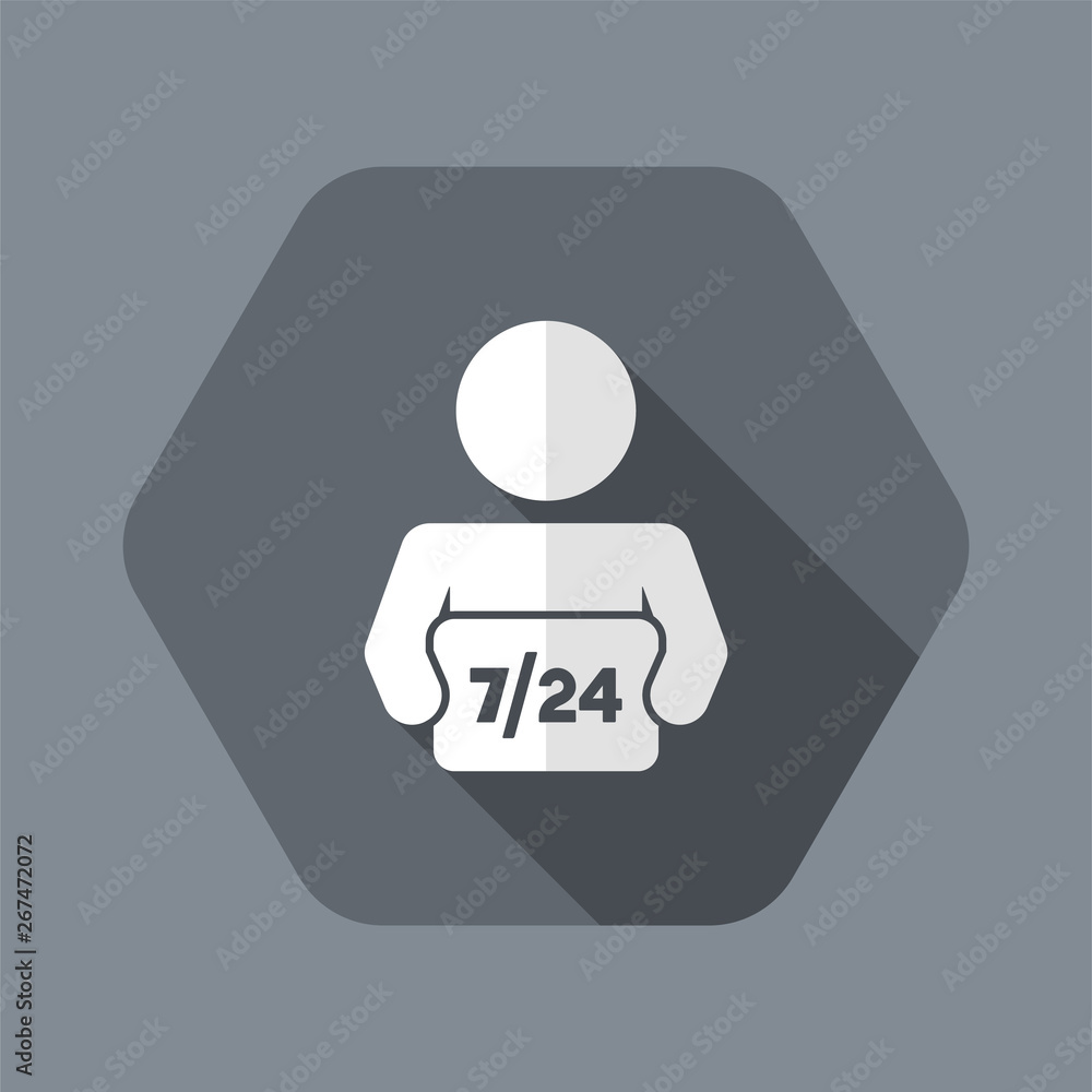 Steady delivery service 24/7 - Vector web icon Steady delivery service 24/7 - Vector web icon