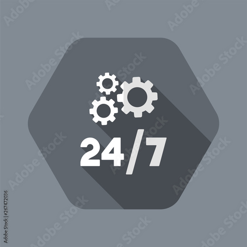 Steady technical support 24/7 - Vector web icon