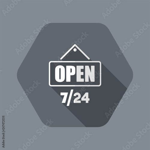 Store open 7/24 - Vector web icon