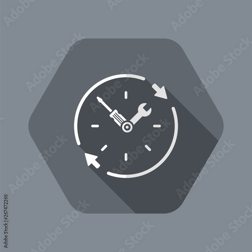 Full time technical assistance services - Vector web icon