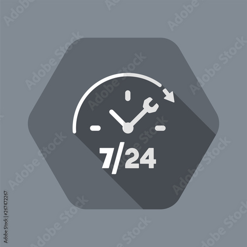 Full time technical assistance services - Vector web icon